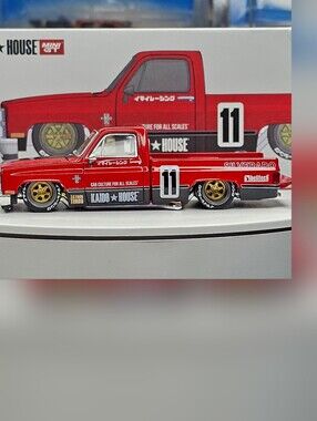 MINI GT Kaido House Red Silverado Race Pickup Toy